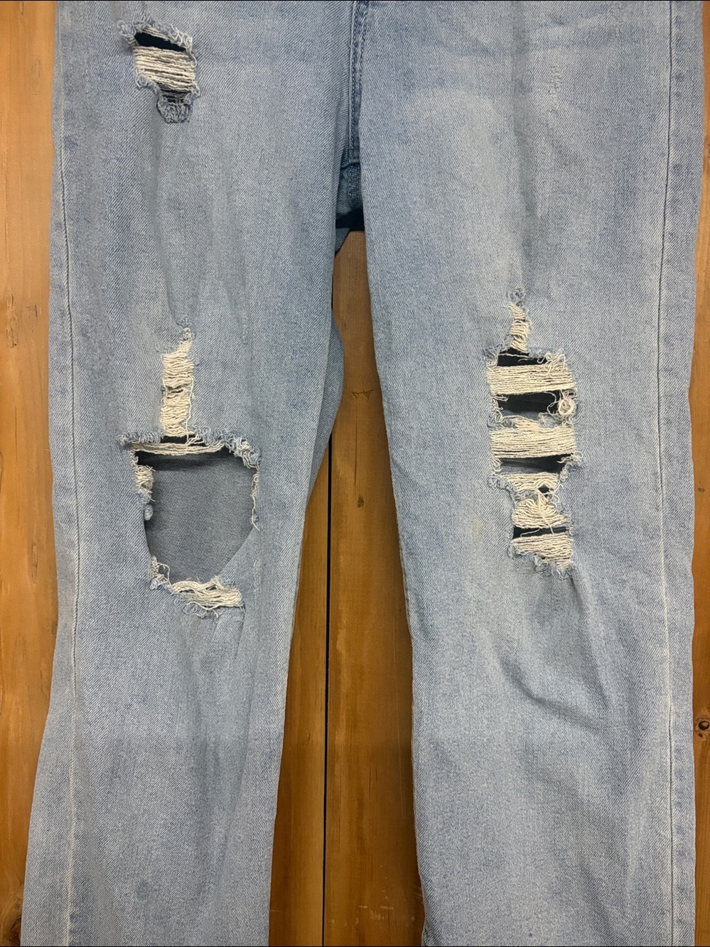 wild fable Light Blue Distressed Straight-Leg Jeans - Picture 3 of 4